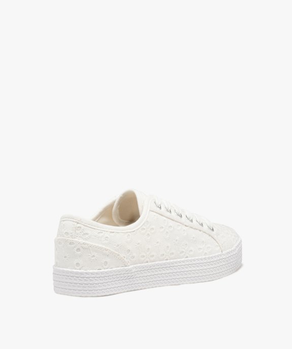 Baskets en toile à lacets avec épaisse semelle femme vue5 - FOLLOW ME G4G - GEMO