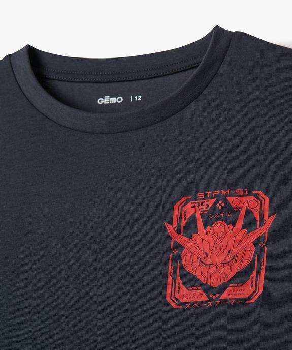 Tee-shirt à manches courtes avec motif streetwear garçon vue2 - GEMO 4G GARCON - GEMO