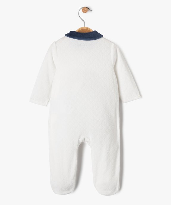 Pyjama en velours à col chemise bébé - LuluCastagnette vue5 - LULU G4G - GEMO