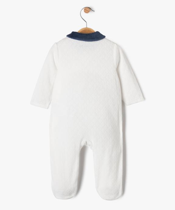 Pyjama en velours à col chemise bébé - LuluCastagnette vue5 - LULU CASTAGNETTE GEMO FOR GOOD - GEMO