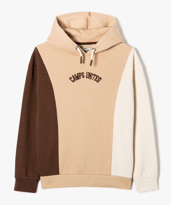Sweat à capuche tricolore brodé garçon - Camps United vue1 - CAMPS UNITED DTR - GEMO