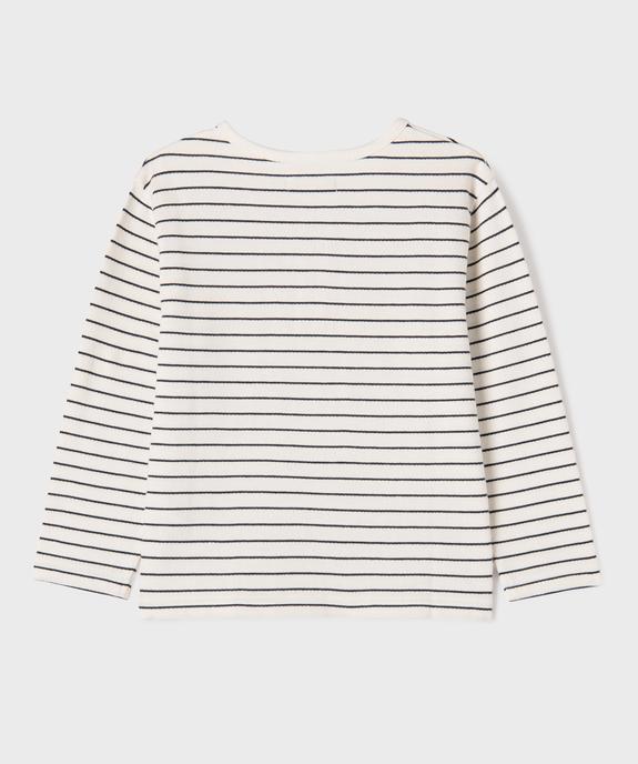 Tee-shirt rayé à col tunisien garçon - LuluCastagnette vue3 - LULU CASTAGNETTE GEMO FOR GOOD - GEMO