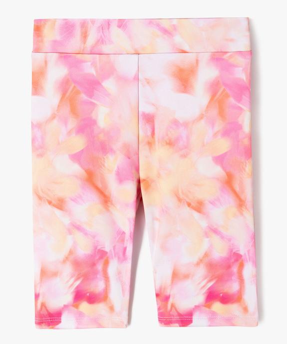 Legging de sport court en maille tie-and-dye fille vue1 - GEMO 4G FILLE - GEMO