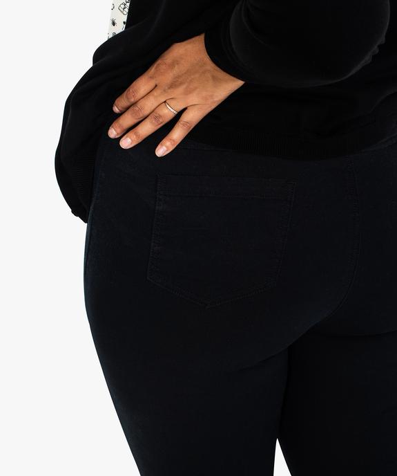 Pantalon femme uni à taille élastiquée 2 poches vue2 - GEMO (G TAILLE) - GEMO