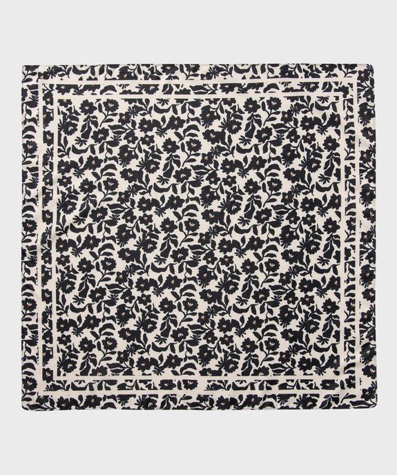 Foulard en satin à motifs fleuris femme  vue2 - GEMO 4G FEMME - GEMO
