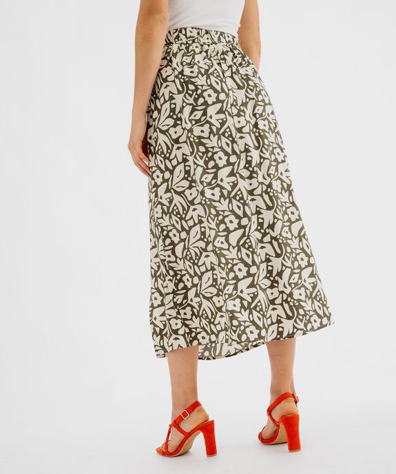 Jupe longue imprimée en viscose femme vue3 - GEMO 4G FEMME - GEMO