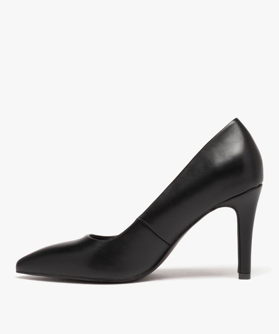 Escarpins femme unis à bout pointu et talon haut vue3 - PREMIER PRIX BY GEMO - GEMO