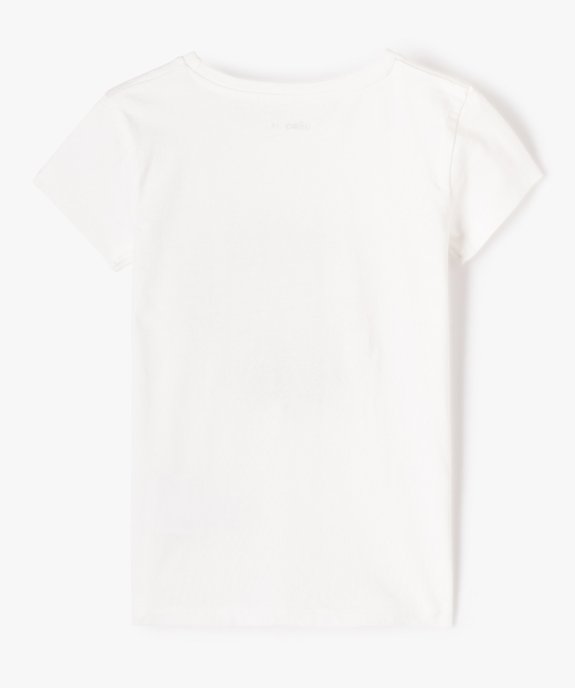 Tee-shirt de Noël fille à manches courtes et pompons vue3 - GEMO (ENFANT) - GEMO