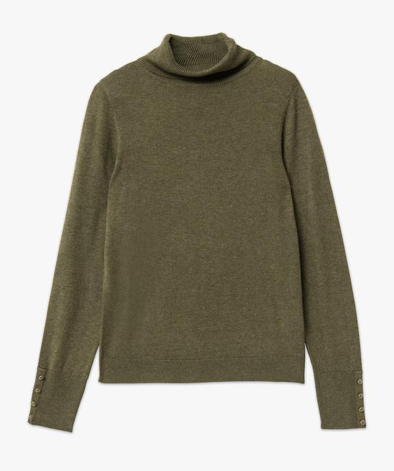 Pull à col roulé en maille fine femme vue4 - GEMO 4G FEMME - GEMO