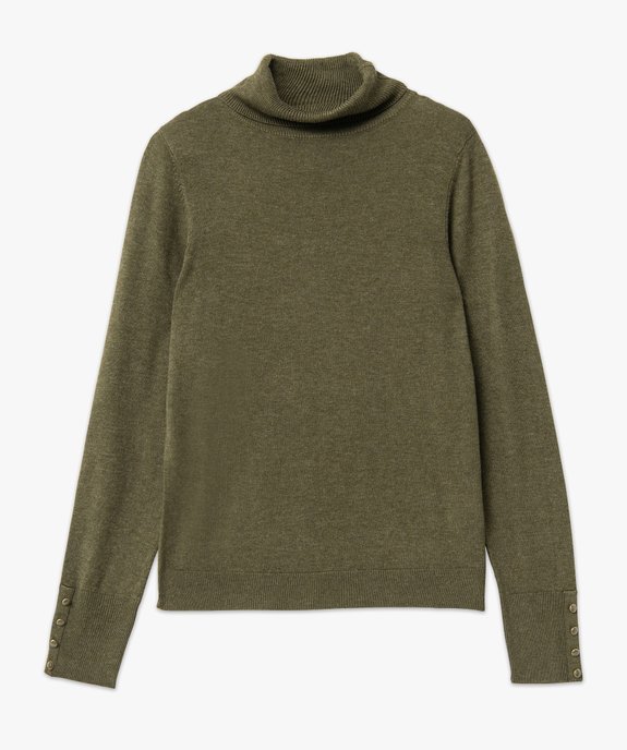 Pull à col roulé en maille fine femme vue4 - GEMO 4G FEMME - GEMO