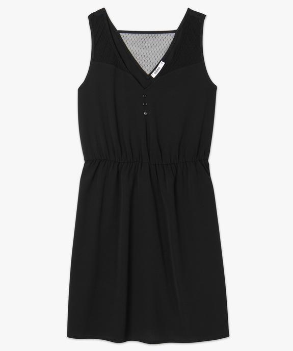 Robe femme courte avec empiècements dentelle vue4 - GEMO(FEMME PAP) - GEMO