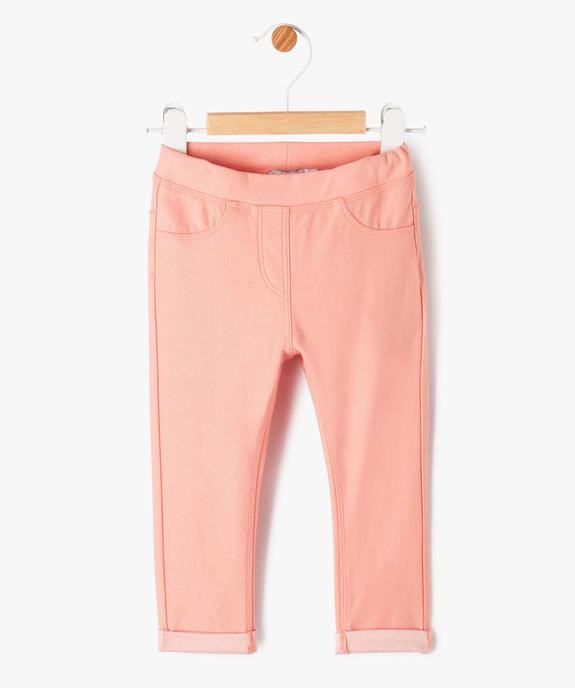 Jegging à taille réglable bébé fille vue1 - GEMO(BB COUCHE) - GEMO