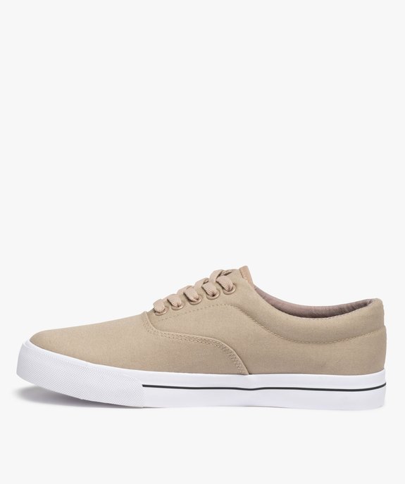 Baskets homme en toile style retro tennis vue3 - GEMO 4G HOMME - GEMO