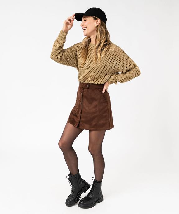 Pull ajouré en maille scintillante femme vue6 - GEMO(FEMME PAP) - GEMO