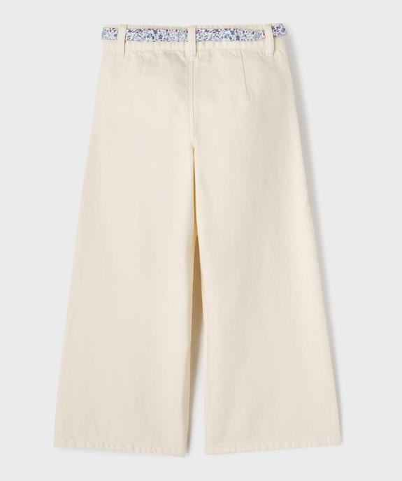 Jean Wide leg avec ceinture fantaisie fille - LuluCastagnette vue3 - LULU CASTAGNETTE GEMO FOR GOOD - GEMO