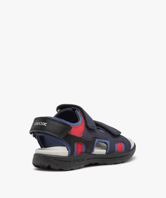 Sandales sport garçon à brides scratch multicolores - Geox  vue4 - GEOX - GEMO