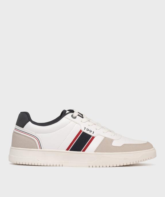 Baskets basses avec empiècements colorés homme - Urban Steps vue1 - URBAN STEPS - GEMO