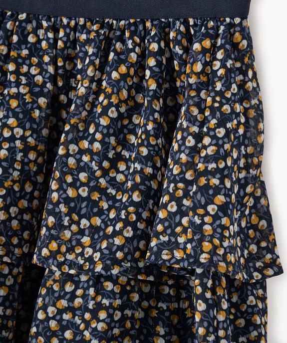 Jupe en voile à motifs fleuris à volant fille vue2 - GEMO (ENFANT) - GEMO