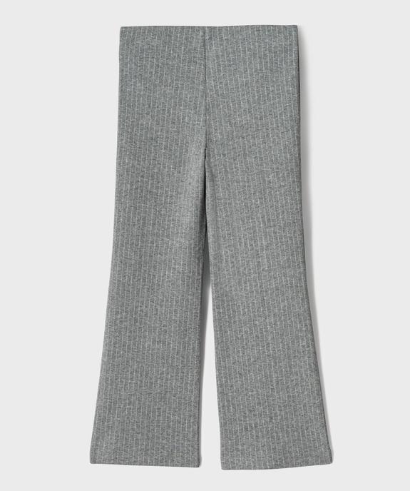 Pantalon rayé en maille coupe flare fille vue4 - GEMO (ENFANT) - GEMO