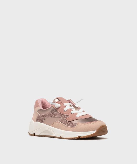 Baskets à scratch dessus pailleté fille - Lovely Wings vue2 - LOVELY WINGS - GEMO