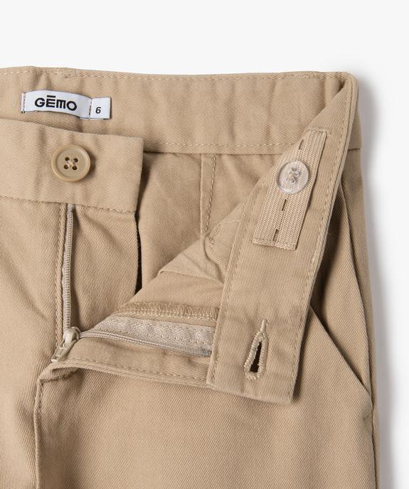 Pantalon chino en coton garçon vue2 - GEMO 4G GARCON - GEMO