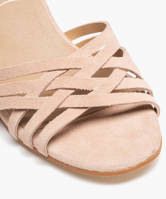 Sandales femme avec brides en croûte de cuir - Tanéo vue6 - TANEO - GEMO