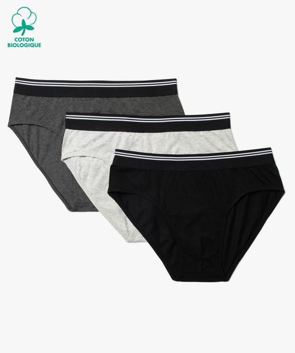 Slip homme avec taille élastiquée (lot de 3) vue1 - GEMO 4G HOMME - GEMO