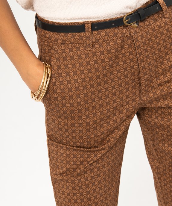 Pantalon imprimé longueur 7/8ème femme vue2 - GEMO 4G FEMME - GEMO