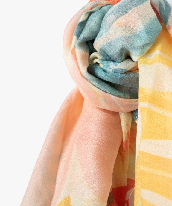 Foulard femme à motifs fleuris effet mousseline vue2 - GEMO (ACCESS) - GEMO