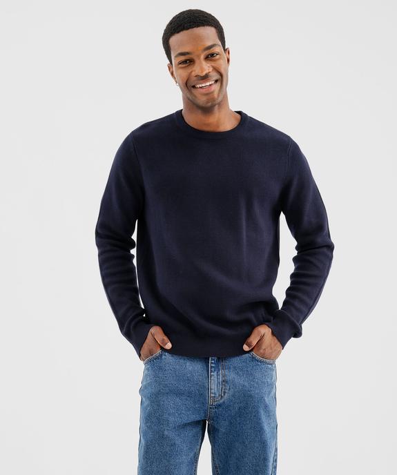 Pull en coton à col rond homme vue4 - GEMO (HOMME) - GEMO