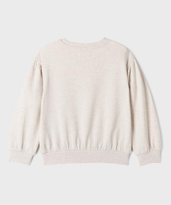 Sweat ample avec détails froncés fille vue3 - GEMO 4G FILLE - GEMO