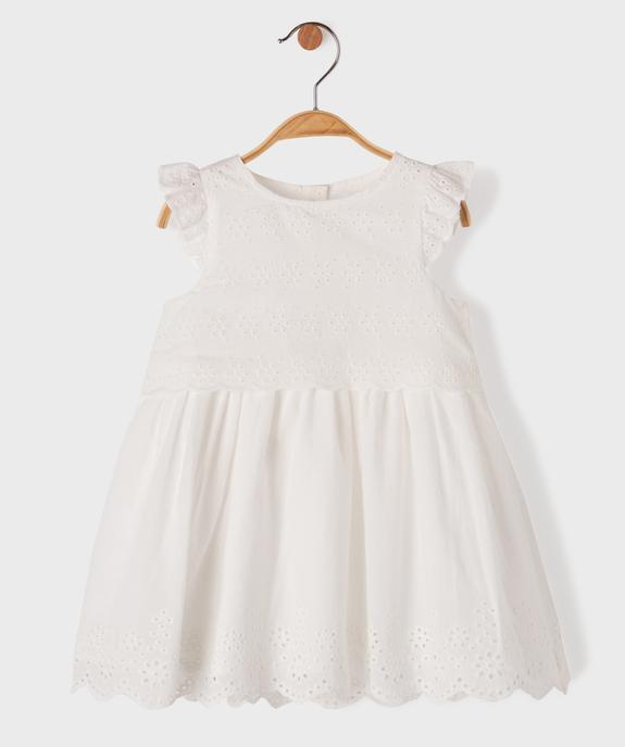 Robe de cérémonie brodée bébé fille vue1 - GEMO(BEBE DEBT) - GEMO