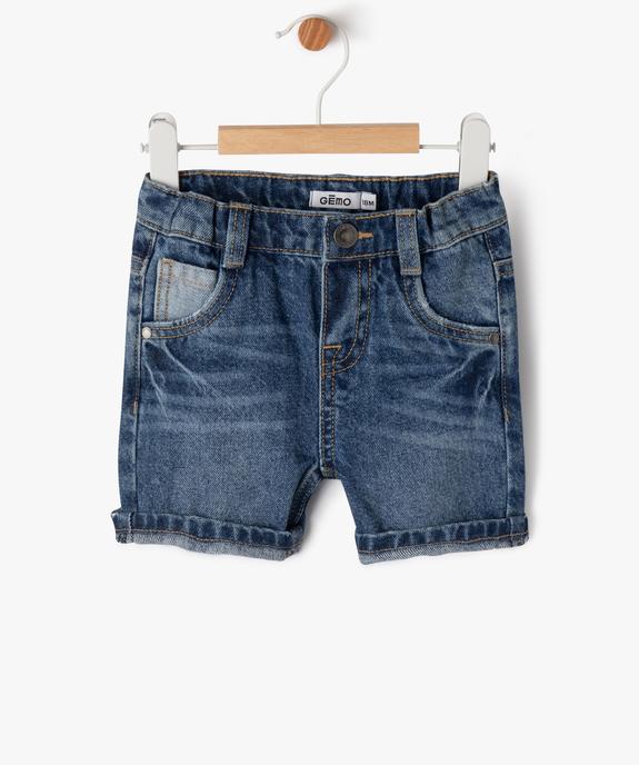 Short en jean délavé bébé garçon vue1 - GEMO(BEBE DEBT) - GEMO