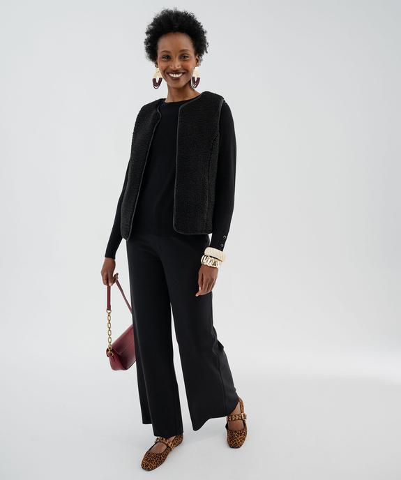 Pantalon en toile coupe large femme vue4 - GEMO(FEMME PAP) - GEMO