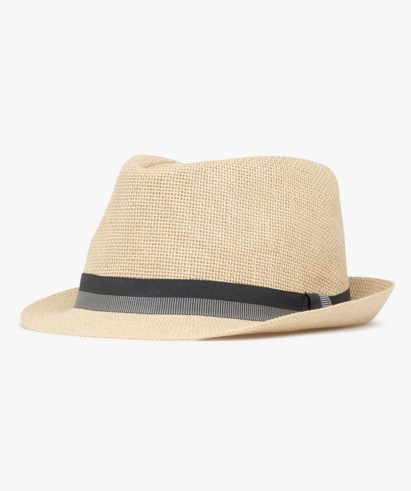 Chapeau trilby en paille homme vue1 - GEMO (ACCESS) - GEMO