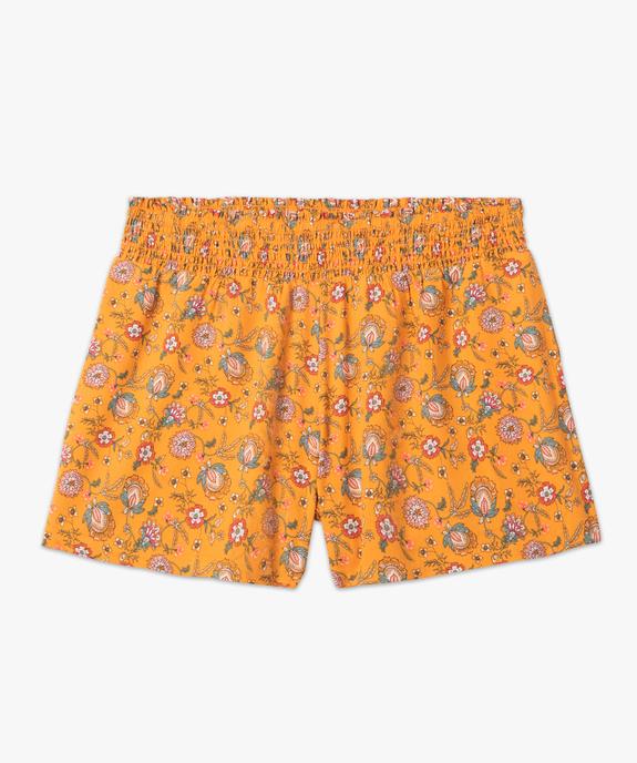 Short de pyjama femme imprimé avec taille smockée vue4 - GEMO(HOMWR FEM) - GEMO
