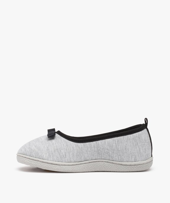 Chaussons femme ballerines en jersey à bord contrastant vue3 - GEMO(HOMWR FEM) - GEMO