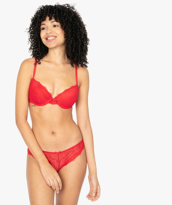 Soutien-gorge à bonnets coqués en dentelle vue5 - GEMO(HOMWR FEM) - GEMO