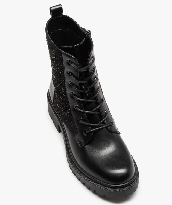 Bottines femme unies à strass et semelle crantée vue5 - GEMO (CASUAL) - GEMO