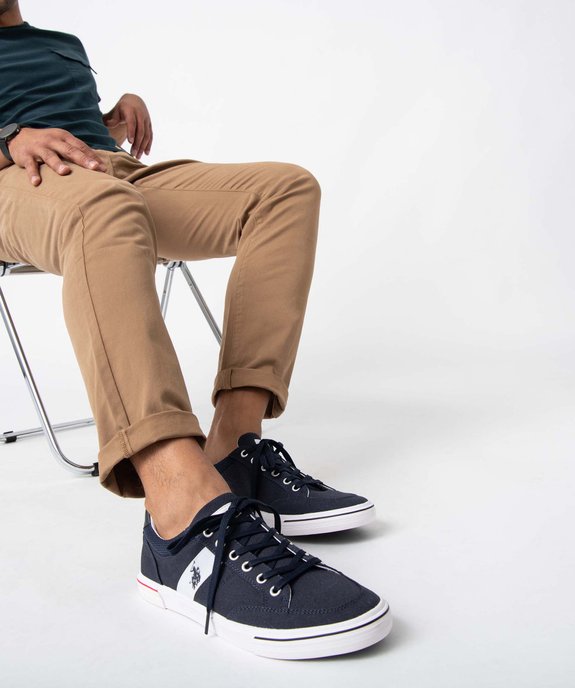 Baskets homme en toile unie à lacets – US Polo Assn vue1 - US POLO - GEMO