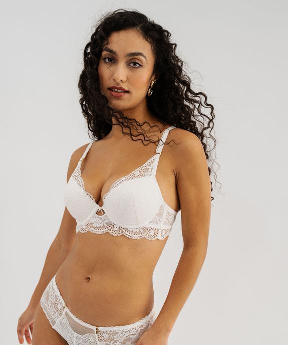 Soutien-gorge push-up en dentelle vue1 - GEMO(HOMWR FEM) - GEMO
