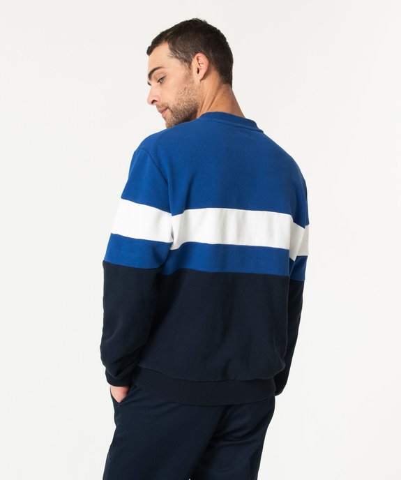 Sweat en maille bouclette tricolore homme vue3 - GEMO (HOMME) - GEMO