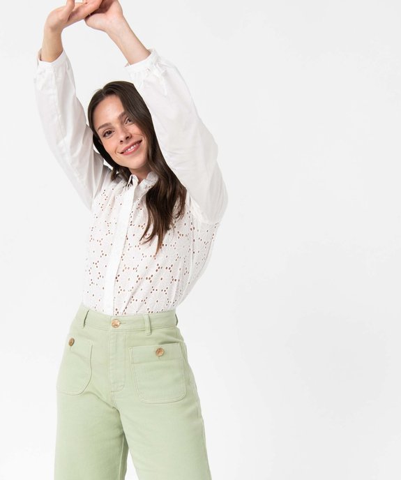 Chemise femme en broderie anglaise ajourée vue1 - GEMO(FEMME PAP) - GEMO