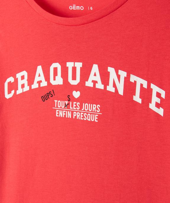Tee-shirt fille à manches longues à motif fantaisie vue2 - GEMO (ENFANT) - GEMO