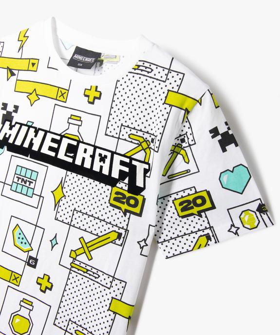 Tee-shirt manches courtes imprimé garçon - Minecraft vue2 - MINECRAFT - GEMO