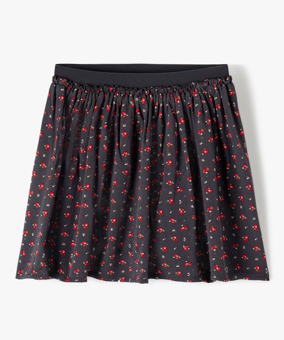 Jupe fille patineuse à petits motifs et taille élastiquée vue1 - GEMO (ENFANT) - GEMO
