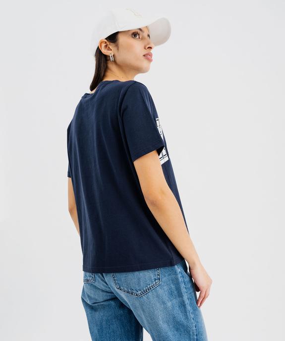 Tee-shirt manches courtes imprimé coupe courte femme - Harvard University vue3 - HARVARD - GEMO