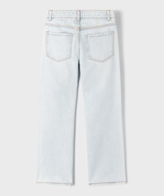 Jean loose délavé avec taille ajustable fille vue3 - GEMO (JUNIOR) - GEMO