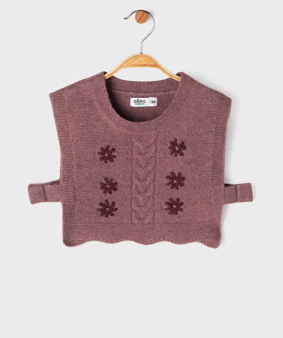Pull sans manches à motifs fleuris bébé fille vue1 - GEMO 4G BEBE - GEMO