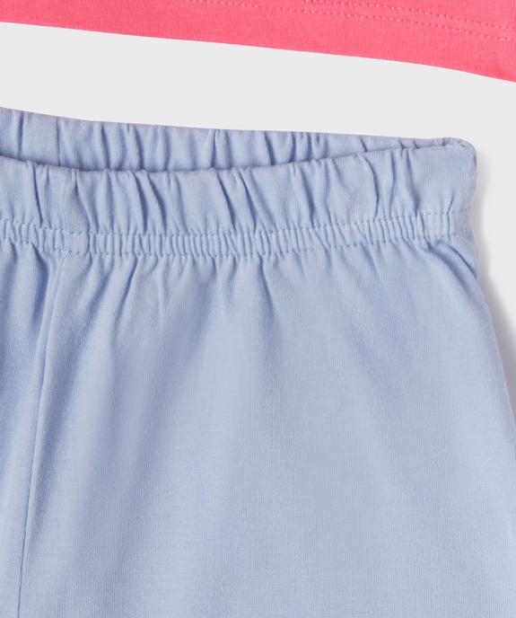 Pyjashort bicolore avec motif Stitch fille - Disney vue3 - LILO & STITCH - GEMO